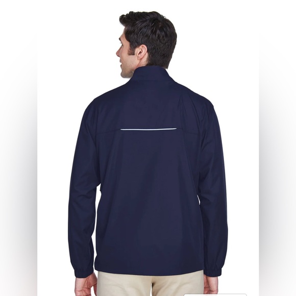 Core 365 Mens Motivate Water Resistant Full Zip Jacket - Classic Navy Blue - Picture 3 of 5